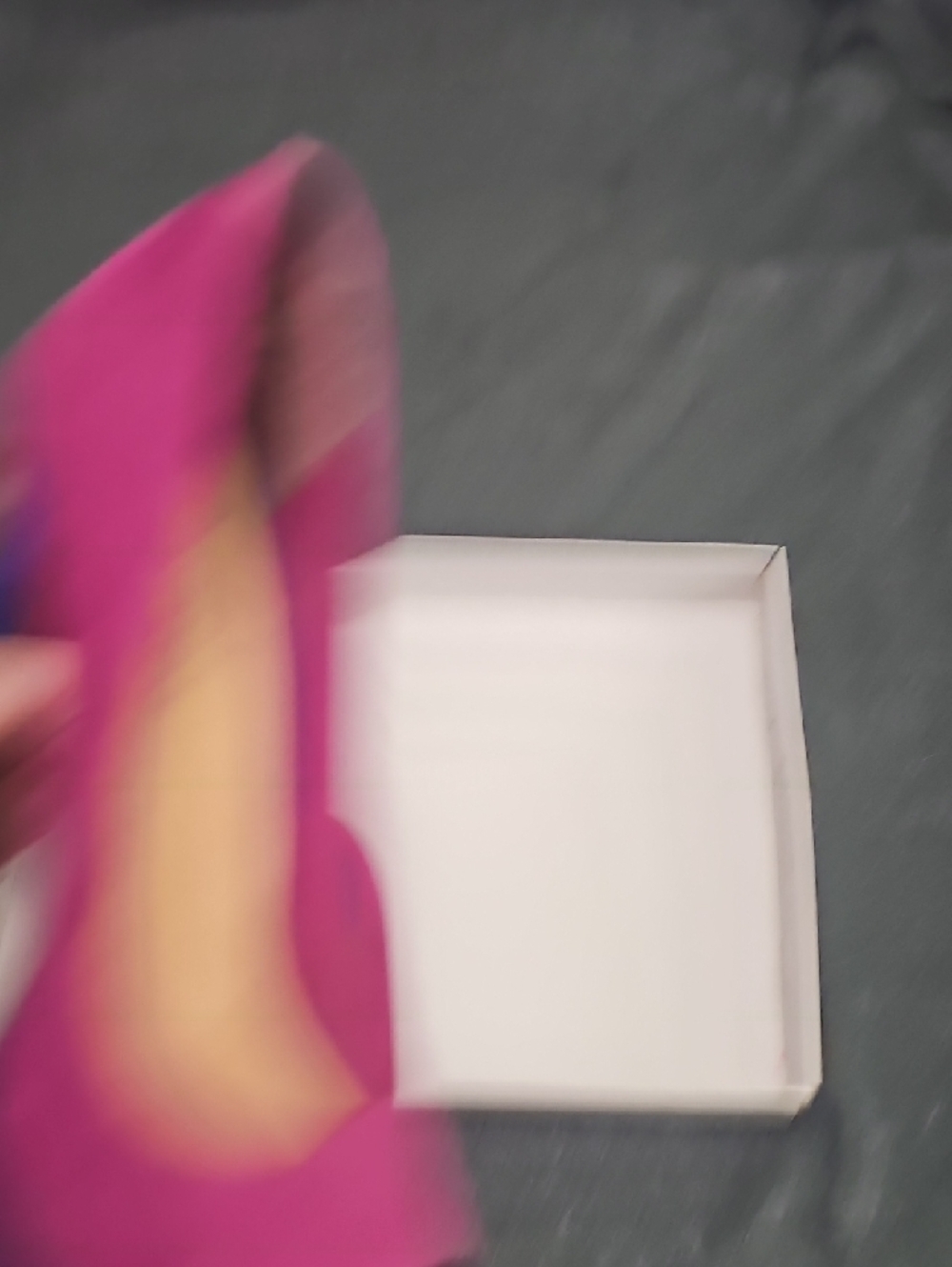 Candie's Fuchsia Open-Toe Pumps with Blue Accents - Picture 8 of 11